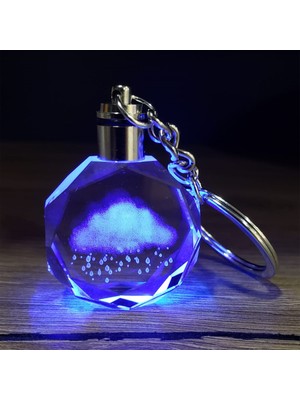 Marsilyan Yağmur Bulutu Tasarımlı Renk Değiştiren Anahtarlık