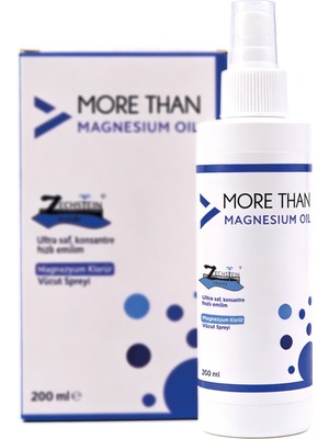 More Than Magnezyum Yağı - Kas ve Eklem Rahatlatıcı Etki, 200 ml, Unisex, Doğal Zechstein Deniz Tuzu ile Zenginleştirilmiş
