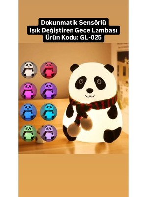Normadia Panda Sensörlü Gece Lambası, Oturma Odası ve Çocuk Odası Için Hediye