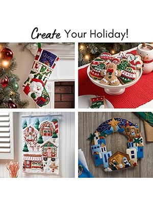 Skygo Bucilla-Bucilla, Kar Çok Eğlenceli 89492E Keçe Uygulama Seti, Zanaat Projeleri Için Mükemmel, Sanat ve Zanaat, 6 Dikiş