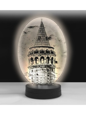 Normadia Galata Kulesi Temalı LED Lamba, Şık ve Modern Dekorasyon Parçası