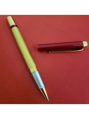 Marsilyan Kutulu Kırmızı Gold Tasarım Roller Kalem