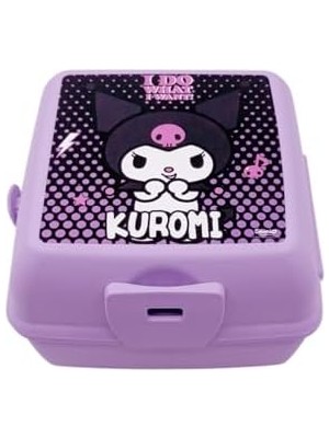 Skygo Temalı Lisanslı 4 Bölmeli Plastik Çocuk Beslenme Kutusu - Yemek Saklama Kabı Kaşık ve Çatallı (Lila-1)