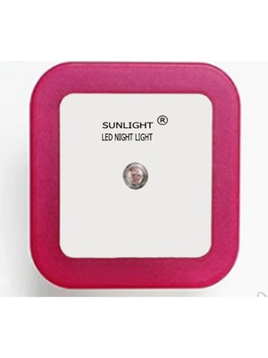 Normadia Pembe Kare Gece Lambası, Fotoselli, Şık ve Modern Tasarım