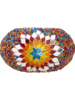 Normadia Otantik Mozaik Avize Aplik Lambader Cam 18 Cm, Şık ve Zarif Tasarım