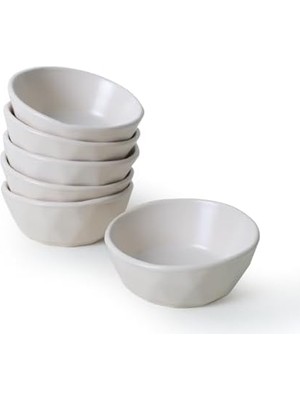 Skygo Mat Krem Kristal Çerezlik/sosluk 12 cm 6 Adet 950