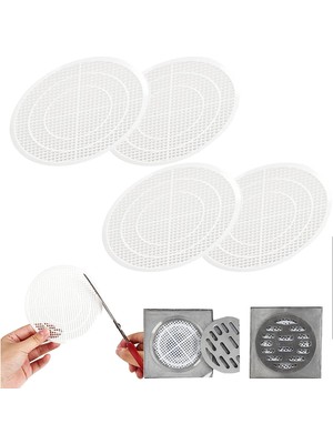 Skygo Zemin Tahliye Kapağı, 4'lü Paket Küvet Tıkacı Zemin Matı, Kesilebilir, Kolay Kurulum ve Temizlik, Duş Tahliye Filtresi, Mutfak, Çamaşır ve Tuvalet Için Duş Tahliye Tıkacı