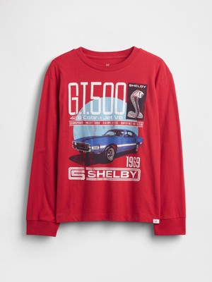 Gap Erkek Çocuk Kırmızı Relaxed Grafik Baskılı T-Shirt