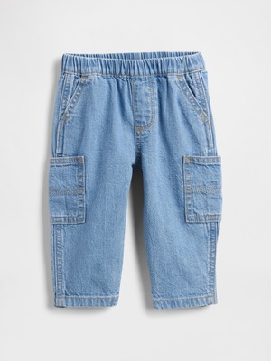 Gap Bebek Açık Mavi Pull-On Barrel Kargo Jean Pantolon