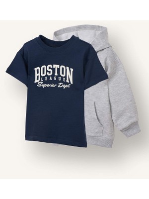 DeFacto Kapüşonlu 2'li Sweatshirt Erkek Bebek G6489A526SP