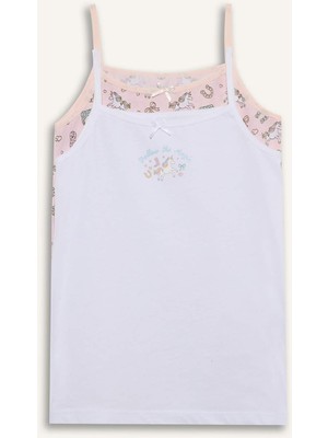 DeFacto %100 Pamuklu Unıcorn Baskılı 2'li Atlet Kız Çocuk G8492A826SP