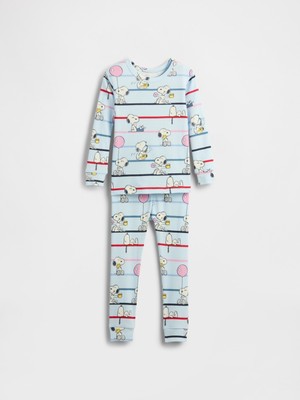 Gap Bebek Kırık Beyaz Snoopy Brushed Organik Pamuk Pijama Takımı