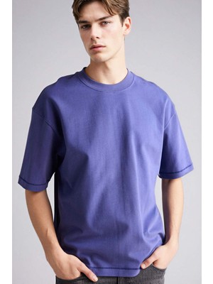 DeFacto %100 Pamuk Boxy Fit Tişört F8666AX26SP