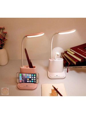 Normadia Şarj Edilebilir LED Masa Lambası, Dokunmatik, USB Portlu, Telefon Tutucu