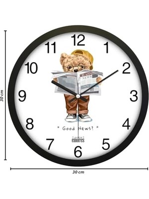 Skygo 30 cm Gerçek Cam Sessiz Mekanizma Duvar Saati