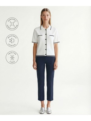 Yargıcı Düz Yüksek Bel Pantolon