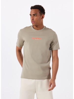 Only & Sons O Yaka Baskılı Açık Yeşil Erkek T-Shirt Onsfaruk Reg Ss Tee Cs