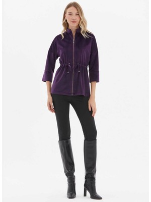 Selen Standart Mor Kadın Ceket 25KSL1561