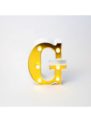 Normadia 3D LED G Harfi Işıklı Dekoratif Harf, Ortamınıza Şıklık Katacak Aydınlatma