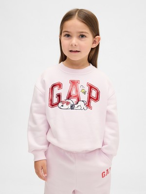 Gap Kız Bebek Pembe Vintagesoft Snoopy Sweatshirt