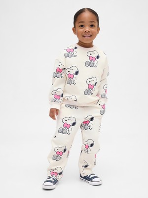 Gap Kız Bebek Krem Vintagesoft Snoopy Barrel Eşofman Altı