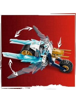 Skygo Zane’in Buz Motosikleti 71816 – 7 Yaş Üzeri Çocuklar Için Doğum Günü Hediyesi Fikri, Turnuva Zırhlı ve 2 Katana Kılıcı Tutan Zane Minifigürü Içeren Yaratıcı Oyuncak Yapım Seti (84 Parça)