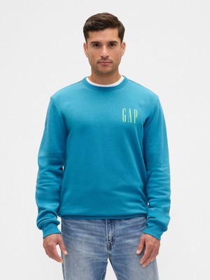 Gap Erkek Turkuaz Gap Logo Fleece Sweatshirt