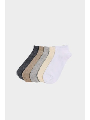 DeFacto Kadın 5'li Pamuklu Patik Çorap G2647AXNS