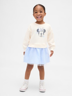 Gap Kız Bebek Krem Vintagesoft Sweatshirt Elbise