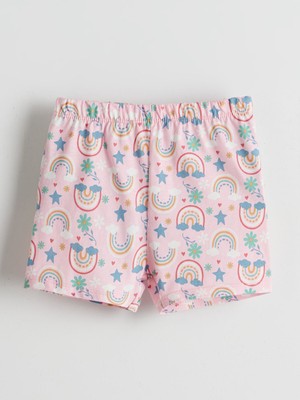 Lc Waikiki Yeni Sezon Beli Lastikli Baskılı Kız Bebek Şort