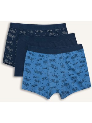 DeFacto Hayvan Desenli Penye 3'lü Boxer Erkek Çocuk G8450A826SP