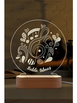 Normadia Sol Anahtarı LED Gece Lambası, Müzisyenler Için Kişiye Özel Aydınlatma