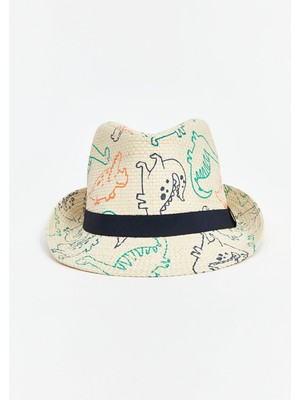 Lc Waikiki Yeni Sezon Dinozor Baskılı Erkek Bebek Fötr Şapka