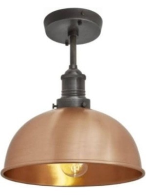 Normadia Retro Rustik Bakır Tavan Avize, 30 Cm, Şık ve Şık Tasarım