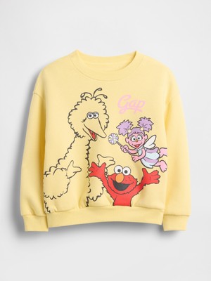 Gap Kız Bebek Sarı Sesame Street Grafik Baskılı Sweatshirt