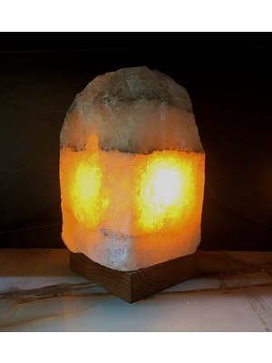 Normadia Doğal Çankırı Tuz Lambası 3/4 kg + 1 kg Kristal Sofra Tuzu Hediye