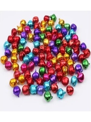 Skygo 12 mm Karışık Renk Kulplu Zil,çan,çıngırak,metal Amigurumi Zili,takı Aksesuar Yapımı (100)