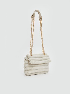 Lc Waikiki Yeni Sezon Zincir Askılı Pelüş Kadın Omuz Çantası