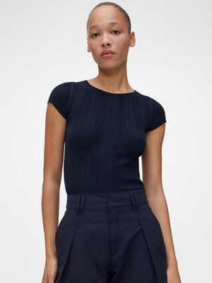 Gap Kadın Lacivert Gapstudio Rib T-Shirt
