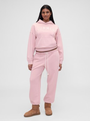 Gap Kadın Pembe Gap × Summer Fridays Heavyweight Relaxed Logo Eşofman Altı