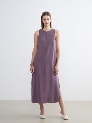 Lc Waikiki Yeni Sezon Bisiklet Yaka Modal Karışımlı Elbise