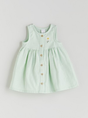 Lc Waikiki Yeni Sezon Çiçek Nakışlı Kız Bebek Elbise