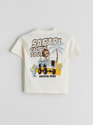 Lc Waikiki Yeni Sezon Bisiklet Yaka Baskılı Erkek Çocuk Tişört