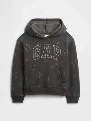 Gap Kız Çocuk Siyah Relaxed Gap Logo Sweatshirt