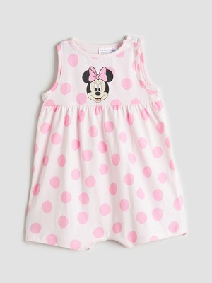 Lc Waikiki Yeni Sezon Minnie Mouse Baskılı Kız Bebek Penye Tulum