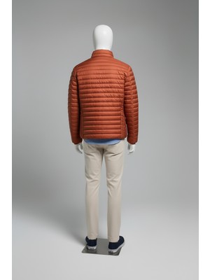 Brango Erkek Standart Fit Rahat Kesim Hafif Dolgulu Dik Yaka Ince Mont