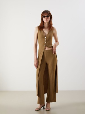 Lc Waikiki Yeni Sezon Beli Lastikli Dokulu Kadın Pantolon