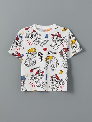 Lc Waikiki Yeni Sezon Bisiklet Yaka Paw Patrol Baskılı Erkek Bebek Tişört