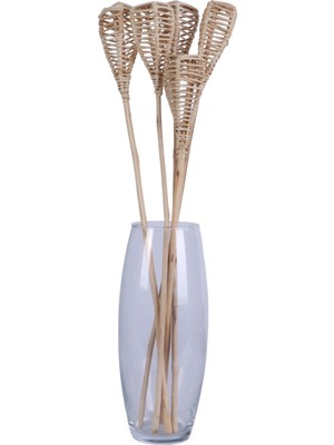 Yapay Çiçek Sitesi Kuru Çiçek Rattan Lata Lamba (Lamp) 55 cm 5li