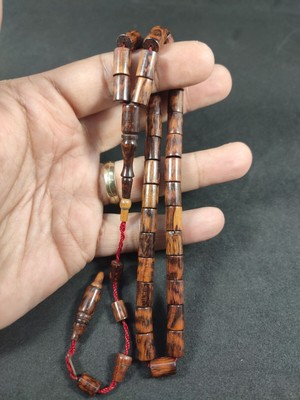 İskeçe Tesbih Başka Yerde Yok!!! Ismail Erol Usta Eseri Ok Gibi Kesme Yılan Ağacı Sertifikalı 8695